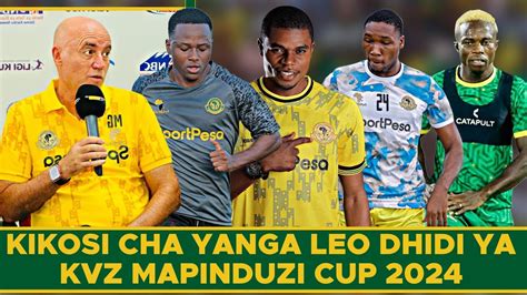 kilicho jili yanga leo|Kikosi cha Yanga dhidi ya KVZ Leo 04/01/2024 .